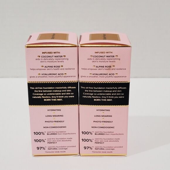 Too Faced Born This Way BUTTER PECAN Undetectable Foundation 1.0 Fl Oz Lot of 2 - Picture 8 of 13